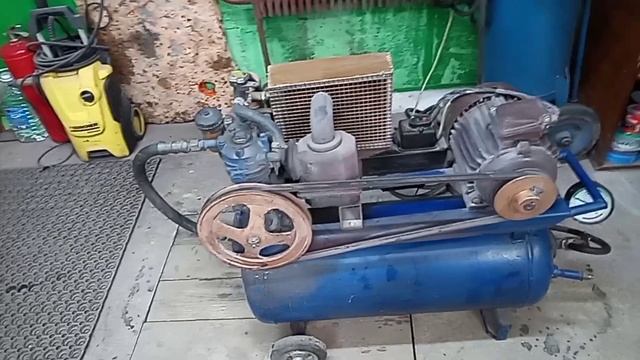 ,,Новый,, компрессор для мастерской. Из движка от мотоблока. смотреть онлайн