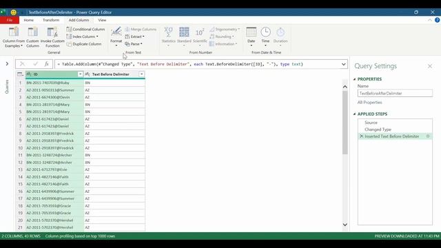 Power Query - Text Before and After Delimiter смотреть онлайн