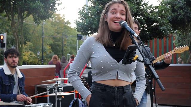 Allie Sherlock busking over 5 years. 11 to 16 years old. смотреть онлайн