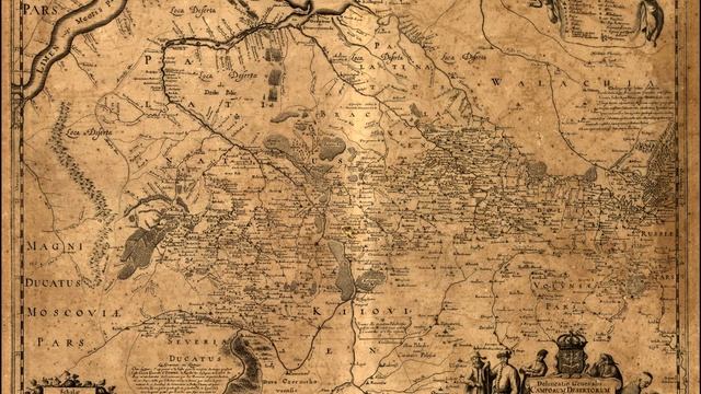 карта Боплана (Украина в 1648 году) смотреть онлайн