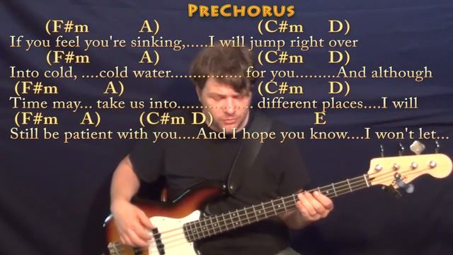 Cold Water (Major Lazer) Bass Guitar Cover Lesson in A with Chords/Lyrics смотреть онлайн