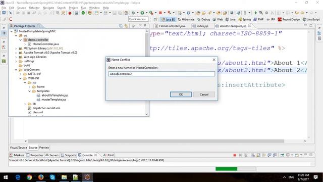 Nested Templates with Tiles 3 in Spring MVC Framework смотреть онлайн