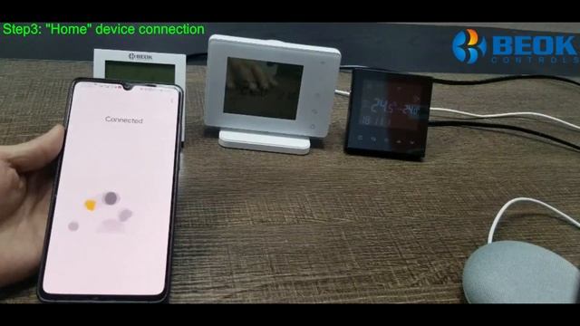 Connection Between Google Home And The Beok WIFI Thermostat