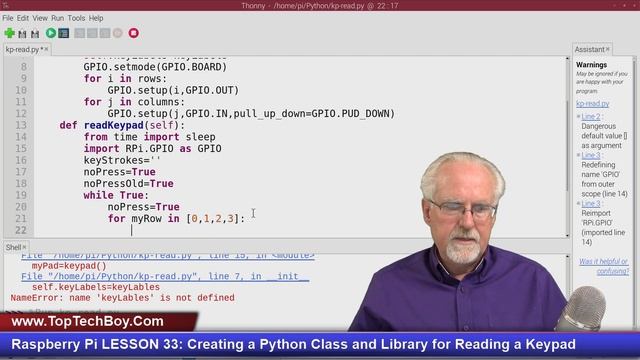 Raspberry Pi LESSON 33: Creating a Python Class and Library for Reading a Keypad смотреть онлайн