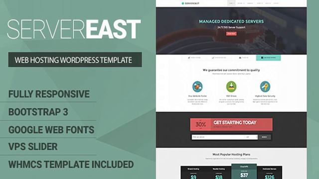 ServerEast - VPS Hosting Wordpress Theme + WHMCS | Themeforest Website Templates and Themes смотреть онлайн