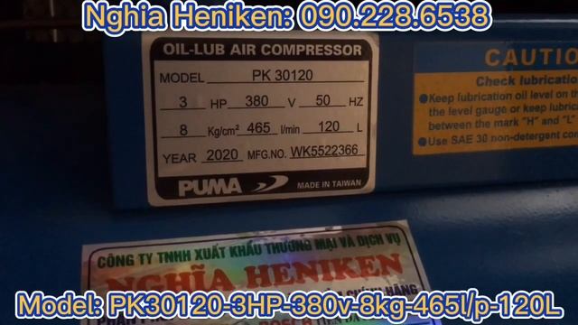 Máy Nén Khí PUMA Chính Hãng Nhìn Như Thế Nào?