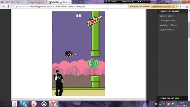 Играем в Flappy Bird в стиле MLG смотреть онлайн