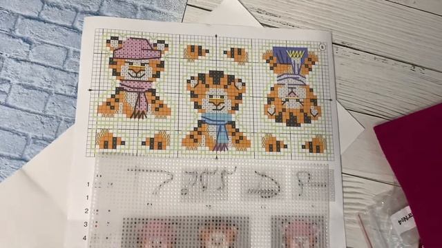 Тигрята-магниты | Набор для вышивки крестиком RIOLIS