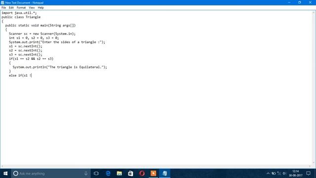 Java Program To Check Whether A Triangle Is Scalene, Isosceles or Equilateral By Sides смотреть онлайн
