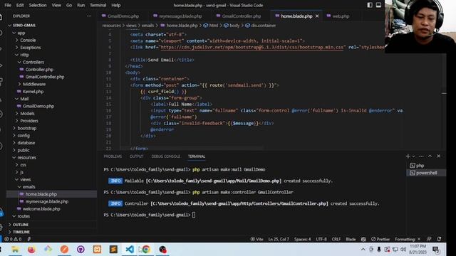 Sending an Email like PHPMailer Using Laravel 10 смотреть онлайн