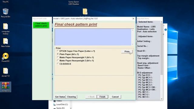 Epson L805 Adjustment Program or Resetter Download смотреть онлайн