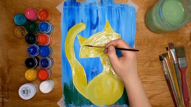 Как нарисовать Кошку | Рисуем легко и просто кошку | How to draw a cat смотреть онлайн