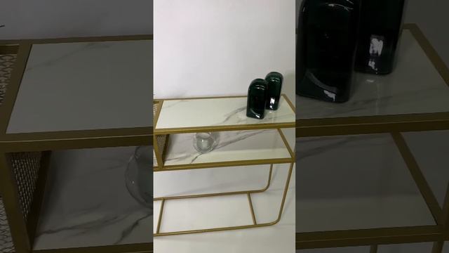 Консольный стол с полками из керамогранита и боковым боксом из сетки) в наличии и на заказ смотреть онлайн