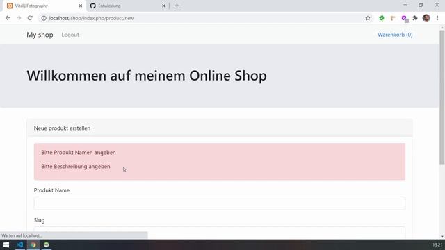 Produkt als Entwurf anlegen - PHP Online Shop tutorial | Part 36 смотреть онлайн