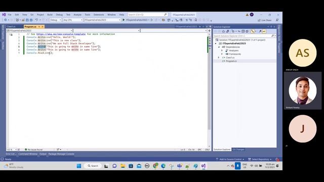 ITExpertsEra February 2023 Batch | .Net Full Stack Engineer | Class1 смотреть онлайн