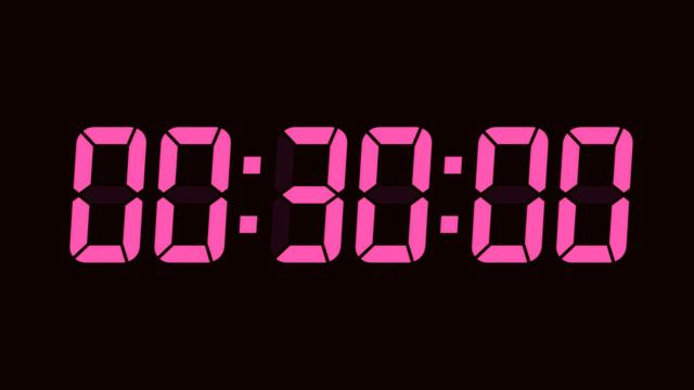 1 Hour Digital Countdown Timer | Dark Background | Fuchsia Pink Text | No Sounds смотреть онлайн