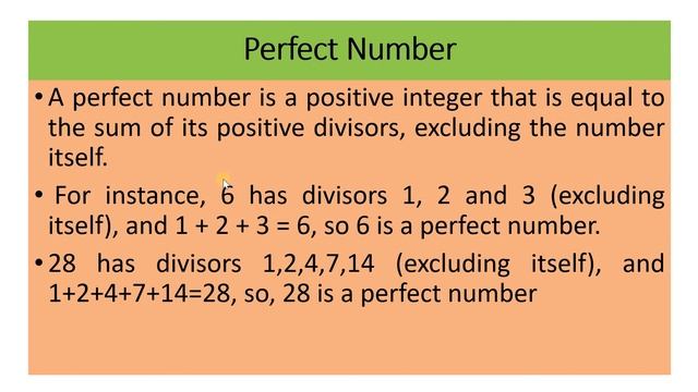 CBSE : Computer Science : Python : Accept a number and check whether it is a perfect number смотреть онлайн
