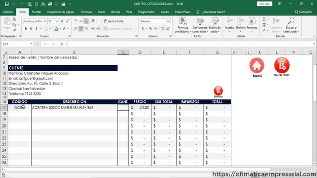 Formato de Cotización en Excel para Descargar Gratis - Formato de Cotización Automatizado - Excel. смотреть онлайн