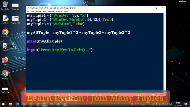 #46 : Learn Python | Tuple In Python | Join Many Tuples And Merge/Concatenate Into Single Tuple смотреть онлайн