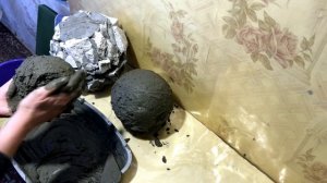 DIY Декоративные шары из обломков газоблока и цемента, для сада