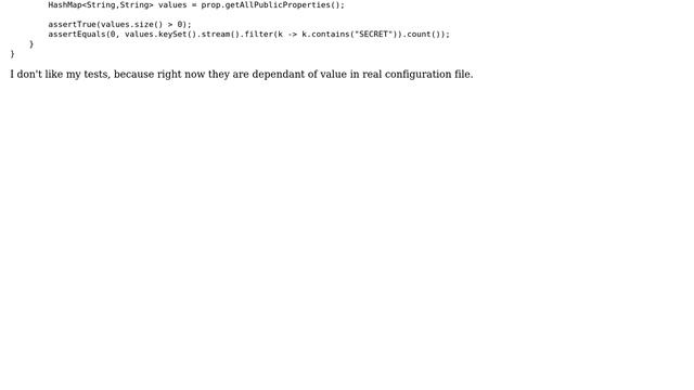 Code Review: Non-testable class wrapping Java Properties with basic logic смотреть онлайн