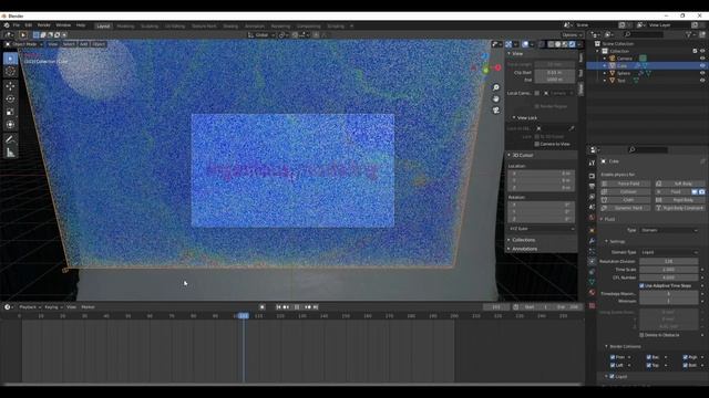 Blender. Создание симуляции воды (timelapse). A water simulation Blender. смотреть онлайн