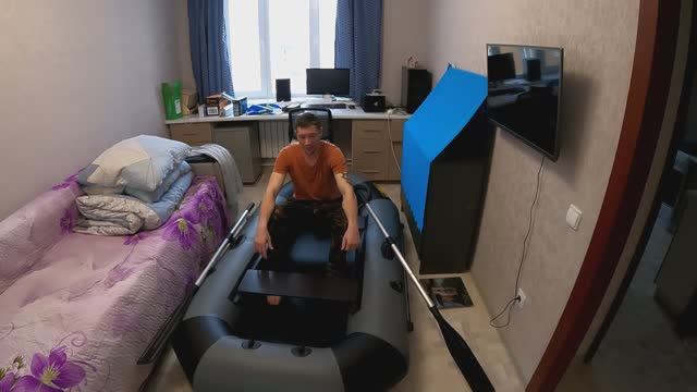 Купил надувную ПВХ лодку. Распаковка. смотреть онлайн