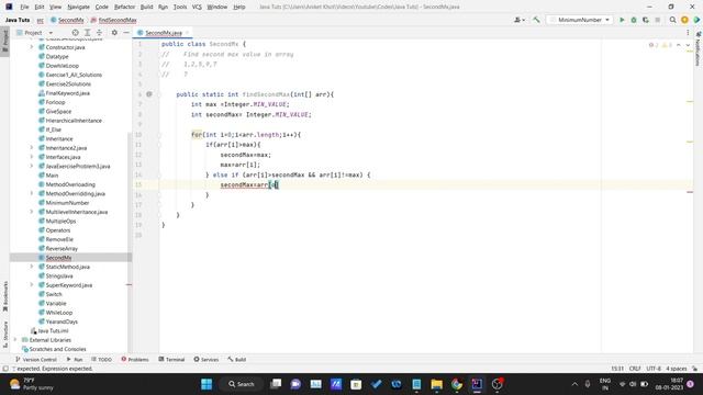 JAVA Tutorial - Second Maximum Value in Array смотреть онлайн