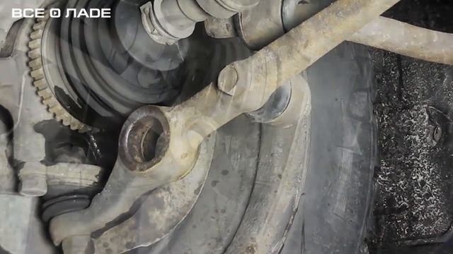Замена сайлентблоков передних поперечных рычагов. Лада Калина (Lada Kalina - AvtoVAZ)