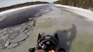 На снегоходе, через реку Same Video