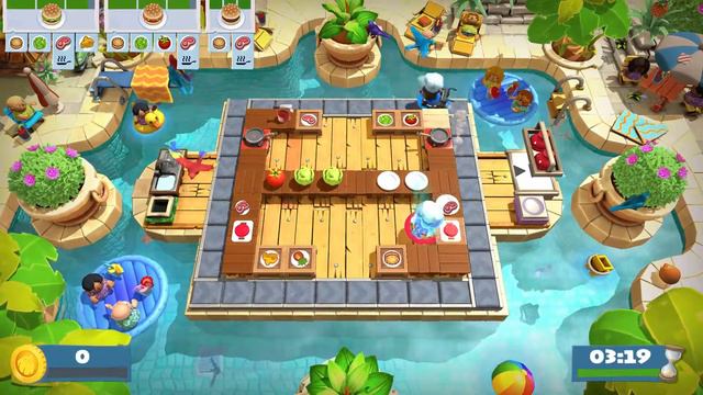 Overcooked 2: Surf 'n' Turf World 2 DLC 3 Stars (Co-op 2 Players No Commentary Gameplay) PC смотреть онлайн