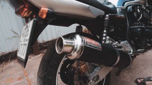 Установка выхлопа yoshimura на Honda cb 400