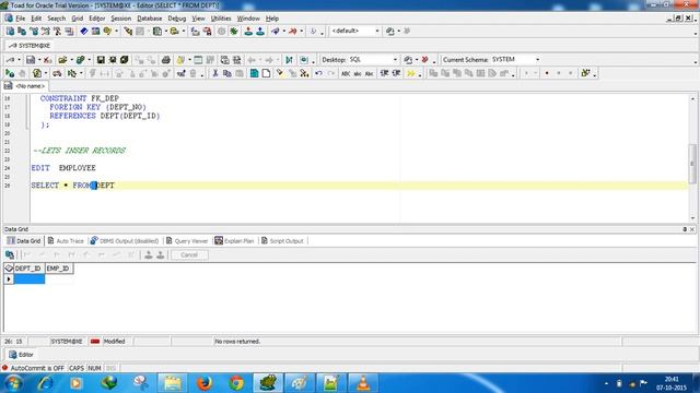 Foreign Key in Oracle смотреть онлайн