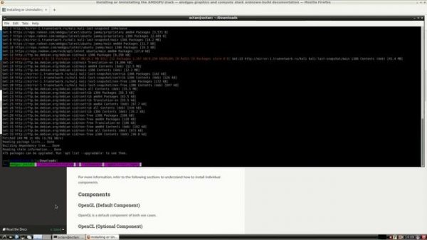 Установка  видеодрайвера AMD на LINUX . Installing AMD OpenCL ROCm driver kali linux