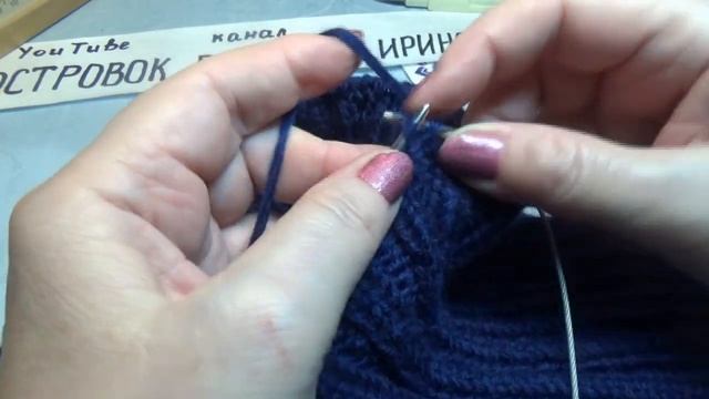Вяжем простую шапку спицами/ Шапка резинкой 2*2/ Подробный мастер класс #684 смотреть онлайн