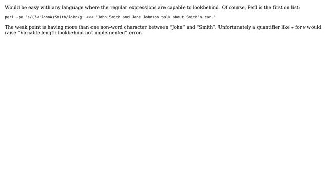 Regex & Sed/Perl: Match word that ISN'T preceded by another word (3 Solutions!!) смотреть онлайн