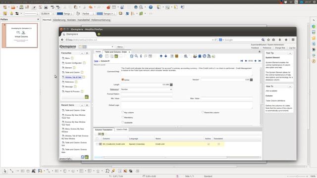 Developing iDempiere 2.0 - Virtual Columns смотреть онлайн