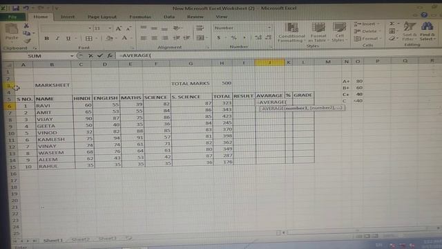 Ms Excel formula (sum, average, % , If,) part 1 смотреть онлайн