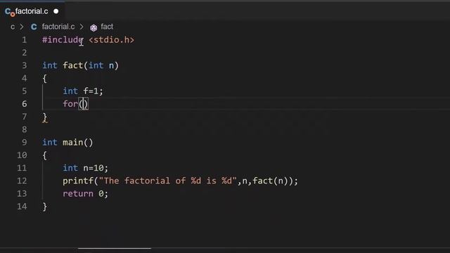 Computing the factorial value - C Language смотреть онлайн