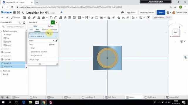 Onshape Lego Man Hand смотреть онлайн