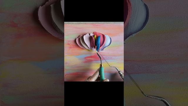 Sculptural painting, rose. Скульптурная живопись, роза. смотреть онлайн