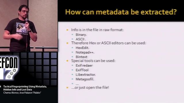 DEFCON 17: Tactical Fingerprinting Using Metadata, Hidden Info and Lost Data смотреть онлайн