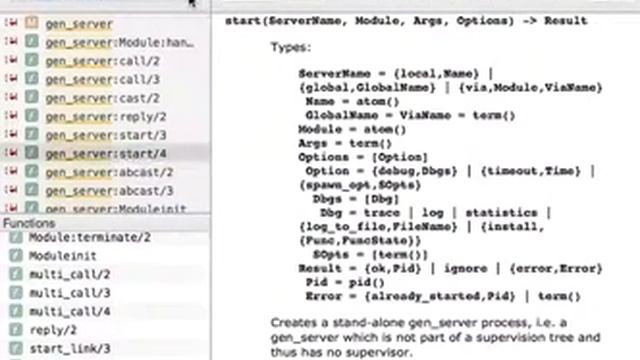erlang api doc in Dash смотреть онлайн