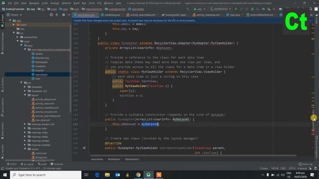 6- Firebase detailed search using AutoCompleteTextView + Recyclerview | Firebase+Android Tutorials смотреть онлайн