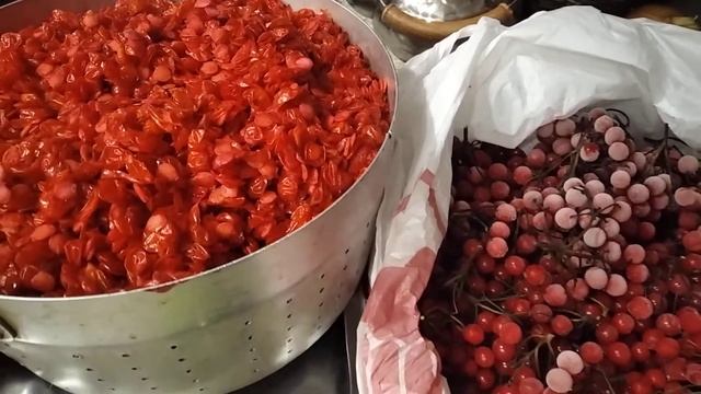 Калина с сахаром без косточек /Отжим сока Калины смотреть онлайн