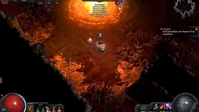 PoE - Atziri, Queen of the Vaal Boss Fight - The Apex of Sacrifice - Ranger Deadeye - Path of Exile смотреть онлайн