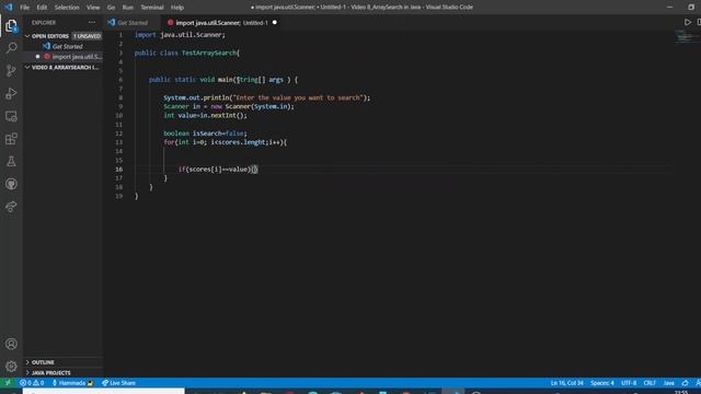 Data Structures Array search in java смотреть онлайн