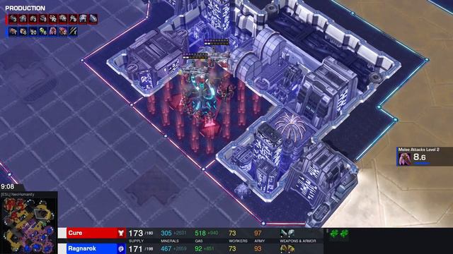 StarCraft 2: Always on the OFFENSIVE (Cure vs RagnaroK) смотреть онлайн