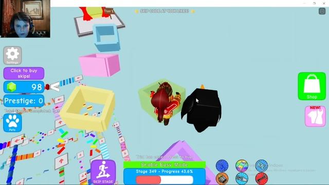 Mega easy obby 3 серия! Прошёл ещё 100 уровней. Roblox смотреть онлайн