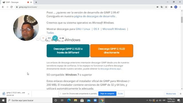 Sesión1: Descarga e instalación de GIMP versión 2.10.22 смотреть онлайн